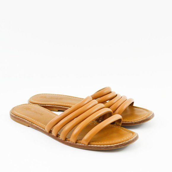 Madewell Leather Slide Sandals #109-28 - Picture 1 of 5